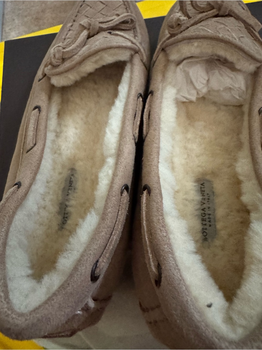 Bottega Veneta Suede Moccasin with Sherling Lining NWT - Picture 5 of 8